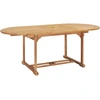 Image de vidaXL Table de jardin à rallonges 150-200x100x75 cm en teck massif