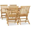 Image de Vidaxl - Mobilier À Dîner D'Extérieur 5 Pcs Bois De Teck Massif