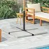 Image de vidaXL Plaque de poids pour parasol Granit 25 kg Carré Gris