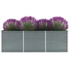Image de Vidaxl - Lit Surélevé De Jardin Acier Galvanisé 240x80x77 Cm Gris