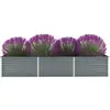 Image de Vidaxl - Lit Surélevé De Jardin Acier Galvanisé 240x80x45 Cm Gris