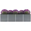 Image de Vidaxl - Lit Surélevé De Jardin Acier Galvanisé 320x80x77 Cm Gris