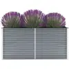 Image de Vidaxl - Lit Surélevé De Jardin Acier Galvanisé 160x40x77 Cm Gris