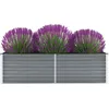 Image de Vidaxl - Lit Surélevé De Jardin Acier Galvanisé 160x40x45 Cm Gris