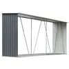 Image de Abri De Stockage De Bois Acier Galvanisé 330x84x152 Cm Gris
