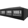 Image de Vidaxl   Tente De Réception 3x9 M Anthracite   Structure En Acier Inoxydable   Résistante Aux Uv Et À L'Eau   Panneaux Latéraux Avec Fenêtres