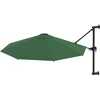 Image de vidaXL Parasol à montage mural avec mât métallique 300 cm Vert