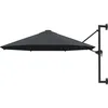Image de Vidaxl - Parasol Mural Avec Mât Métallique 300 Cm Anthracite