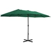 Image de vidaXL Parasol avec mât en aluminium 460x270 cm Vert