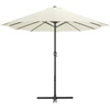 Image de vidaXL Parasol avec mât en aluminium 460x270 cm blanc sable
