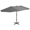 Image de Vidaxl - Parasol D'Extérieur Poteau En Aluminium 460x270 Cm Anthracite