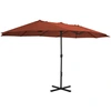 Image de vidaXL Parasol avec mât en aluminium 460x270 cm Terracota