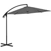 Image de Parasol De Jardin En Porte-à-feux Avec Mât En Acier Anthracite Vidaxl