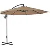 Image de vidaXL Parapluie avec mât en acier 300 cm Taupe