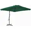 Image de vidaXL Parasol avec mât en acier 250x250 cm Vert