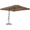 Image de vidaXL Parasol avec mât en acier 250x250 cm Taupe