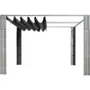 Image de vidaXL Pavillon avec toit Poly Rattan 300x300x220 cm Gris et Anthracite