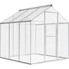 Image de Vidaxl   Volière D'Extérieur En Aluminium 183 X 178 X 194 Cm   Grillage 5 X 2,5 Cm   Surface 3,2 M²   Pour Oiseaux En Toute Sécurité