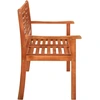 Image de vidaXL Banc de jardin 2 places 120 cm en bois massif d'eucalyptus