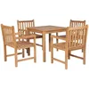 Image de Vidaxl - Ensemble De Salle À Manger D'Extérieur 5pcs Bois Solide De Teck