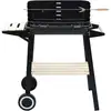 Image de vidaXL Barbecue au charbon de bois sur pied avec roulettes