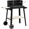 Image de Vidaxl - Barbecue Au Charbon De Bois Avec Roulettes