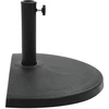Image de vidaXL Pied de parasol semi-circulaire 15 kg noir polyrésine