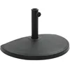 Image de Socle Demi-rond De Parasol Polyrésine 15 Kg Noir Vidaxl