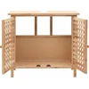 Image de vidaXL Meuble sous-lavabo en bois massif de noyer 66x29x61 cm