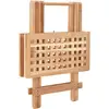 Image de Vidaxl - Table D'Appoint Pliante 50 X 50 X 49 Cm Bois De Noyer Massif