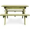 Image de vidaXL Table de pique-nique pour enfants 90x90x58 cm Bois de pin imprégné
