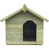 Image de vidaXL Niche pour chiens avec toit Bois de pin imprégné