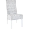 Image de vidaXL Chaises de salle à manger 6 pcs. Brun clair Kubu rotin et bois de manguier
