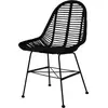 Image de vidaXL Chaise de salle à manger 6 pcs. noir naturel rotin