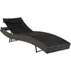 Image de Vidaxl - Chaise Longue Avec Oreiller Résine Tressée Marron