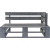 Image de vidaXL Banc d'angle extérieur Palettes Bois Gris