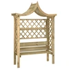 Image de vidaXL Pergola de jardin avec toit et banc Bois de pin imprégné