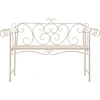 Image de vidaXL Banc de jardin 132 cm métal antique blanc