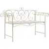 Image de Vidaxl - Banc De Jardin 132 Cm Métal Antique Blanc