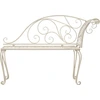Image de vidaXL Chaise longue de jardin 128 cm Métal antique blanc