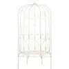 Image de Vidaxl - Banc De Jardin 95 Cm Fer Blanc Antique