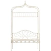 Image de vidaXL Banc de jardin 122 cm fer antique blanc