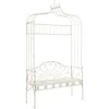 Image de Vidaxl - Banc De Jardin 122 Cm Fer Blanc Antique