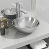 Image de Lavabo 32,5 X 14 Cm Céramique Argenté Vidaxl