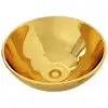 Image de vidaXL lavabo 32,5 x 14 cm céramique Golden