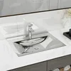 Image de Lavabo Avec Trop-plein 60x46x16 Cm Céramique Argenté