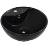 Image de Vidaxl - Lavabo Avec Trop-plein 46,5 X 18 Cm Céramique Noir