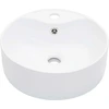 Image de vidaXL Lavabo avec trop-plein 36 x 13 cm Céramique blanche