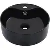 Image de vidaXL Lavabo avec trop-plein 36 x 13 cm Céramique noire
