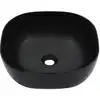 Image de vidaXL Lavabo 42,5 x 42,5 x 14,5 cm Céramique noire